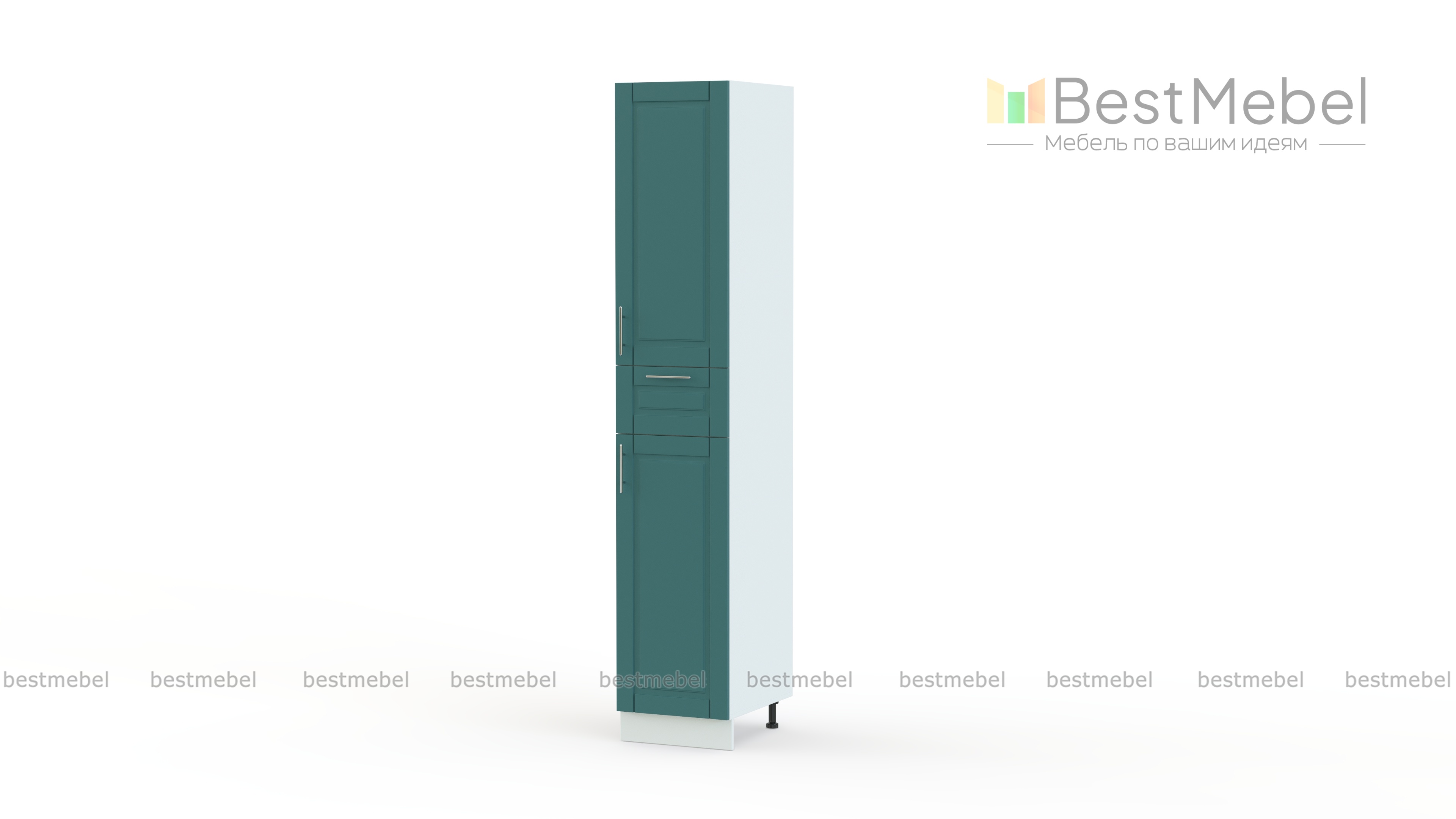 Шкаф-пенал 2 двери 1 ящик Палермо BMS