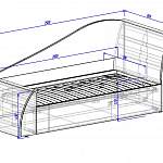Чертеж Кровать детская Мустанг 3 BMS