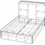 Чертеж Кровать с полками Инсайд-1 BMS