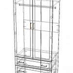 Схема сборки Шкаф для одежды МС-100 BMS