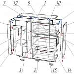 Схема сборки Комод Азалия 4-4416 BMS
