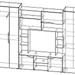 Чертеж Стенка для гостиной Атлантида-11 BMS
