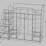 Чертеж Кровать-чердак Симо 2 BMS