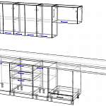 Чертеж Кухня Лофт 1500 BMS
