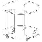 Чертеж Стол журнальный Эдем 2 BMS