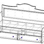Чертеж Детская кровать Алиса 1 BMS