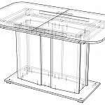 Чертеж Кухонный стол Одиссей BMS
