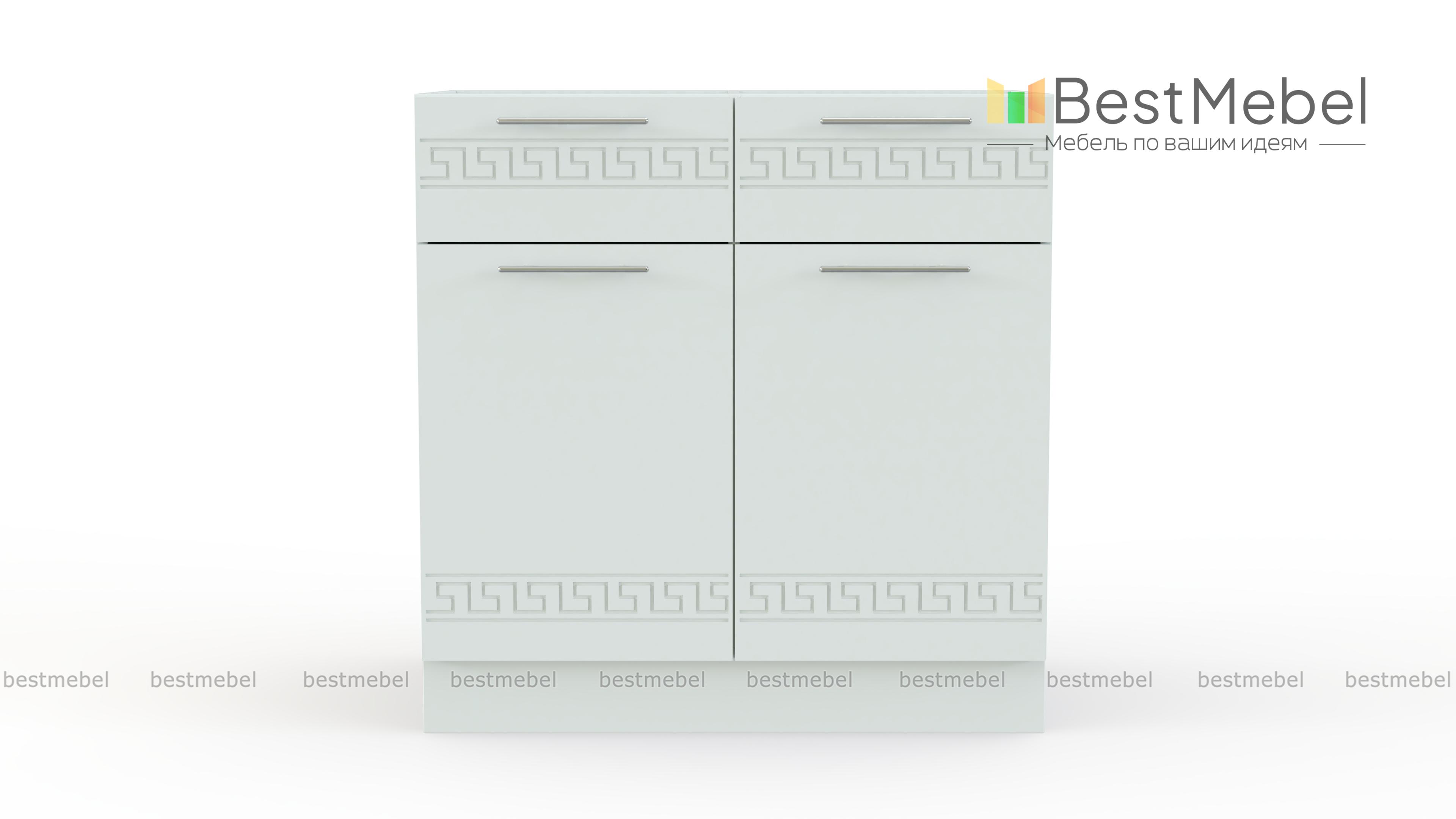 Тумба напольная 2 ящика и двери Греция BMS - Фото