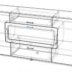 Чертеж Комод 3-х дверный 2 ящика Corano BMS