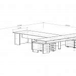 Чертеж Стол руководителя Тортон BMS