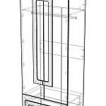 Чертеж Распашной шкаф Стайл Люкс 36 BMS