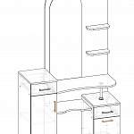 Чертеж Туалетный столик Камея 4 BMS