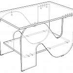 Чертеж Стол журнальный Лотос BMS
