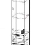 Чертеж Шкаф-пенал Гольф 2 BMS
