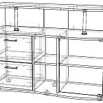 Чертеж Тумба ТВ Бостон BMS