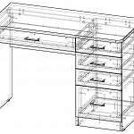 Чертеж Письменный стол Студент BMS