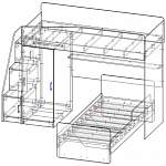 Чертеж Кровать-чердак Миф 11 BMS
