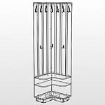 Чертеж Вешалка угловая Дали 4 BMS