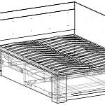 Чертеж Угловая кровать Форт 5 BMS