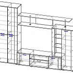 Чертеж Стенка для гостиной Соло-10 BMS