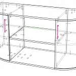 Чертеж Комод радиусный Флер 14 BMS