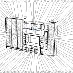 Чертеж Стенка в гостиную Азимут 7 BMS
