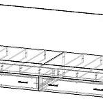 Чертеж Кровать Ника 424 BMS