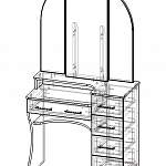 Чертеж Туалетный столик Диана BMS